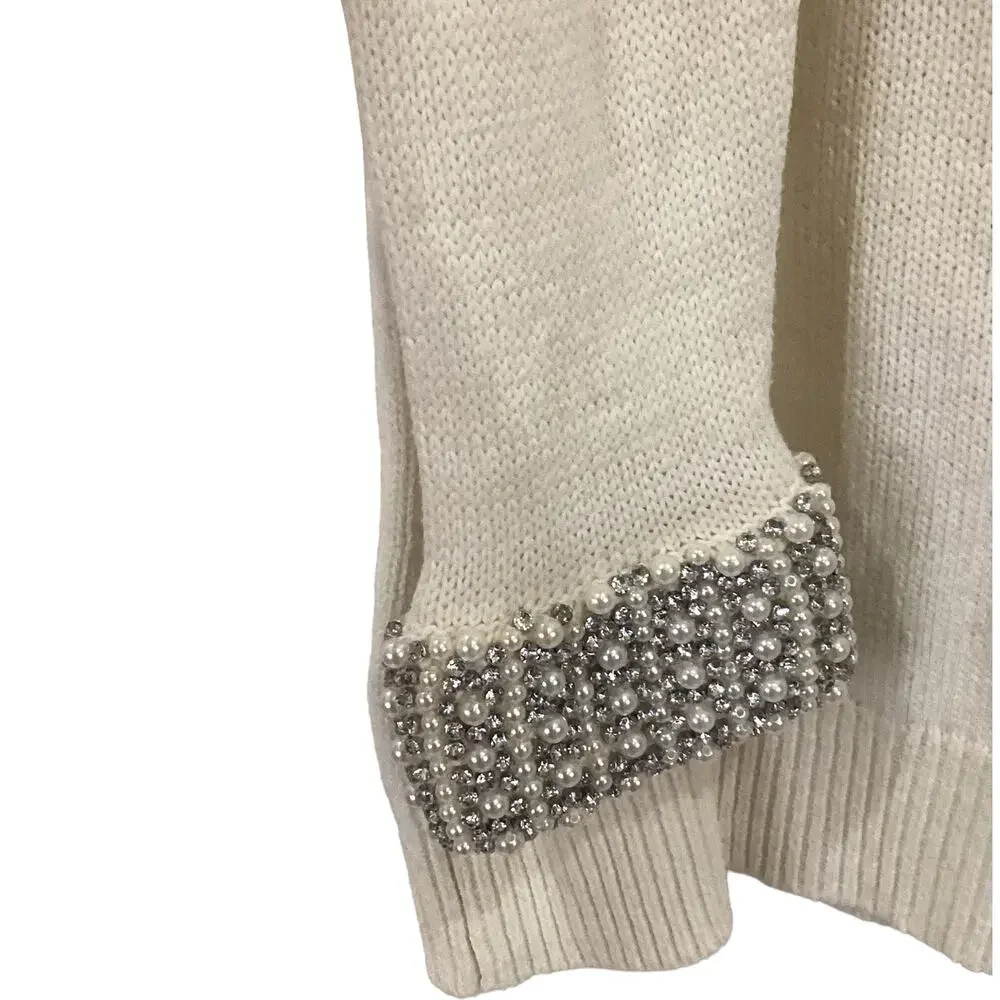 Alice‎ + Olivia Gemini Turtleneck Sweater Wool Blend Knit Soft White Size Small - Picture 7 of 14